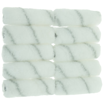 Coral Endurance Paint Roller Cover with Solvent Resistant Nylon Sleeve Fabric 4 inch 10 piece pack set